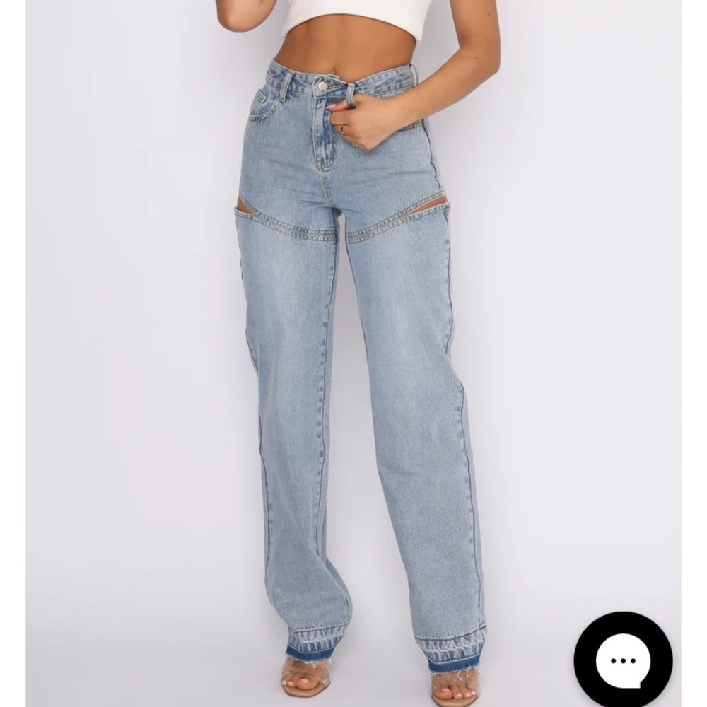 White Fox Boutique Born To Run Jeans Blue Denim